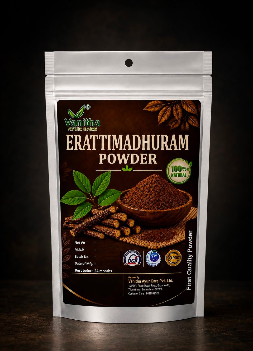 ERATTIMADHURAM POWDER - ഇരട്ടിമധുരം - 80gm